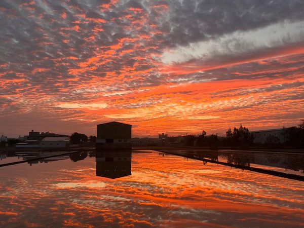 ▲攝影大師林榮生拍攝絕美火燒雲 及黃天助火燒雲。（圖／林榮生 黃天助提供）