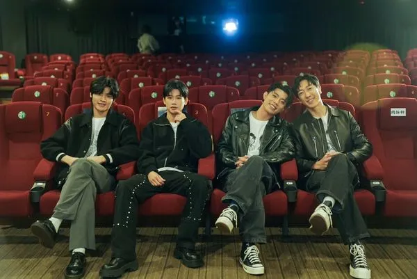 ▲張哲偉（左起）、陳峻廷、洪言翔、羅章恩主演BL影集《全面管控》。（圖／三立提供）