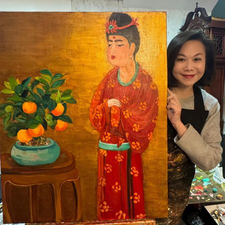 ▲▼從媒體人到政治家　邱佩琳用油畫療癒人生。（圖／邱佩琳提供）