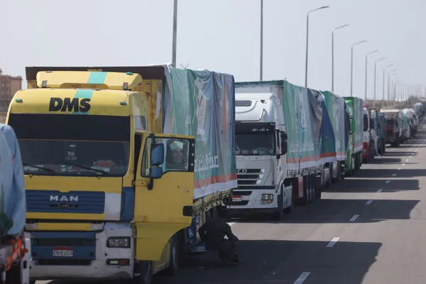 ▲▼ 加薩人道援助物資。（圖／路透）