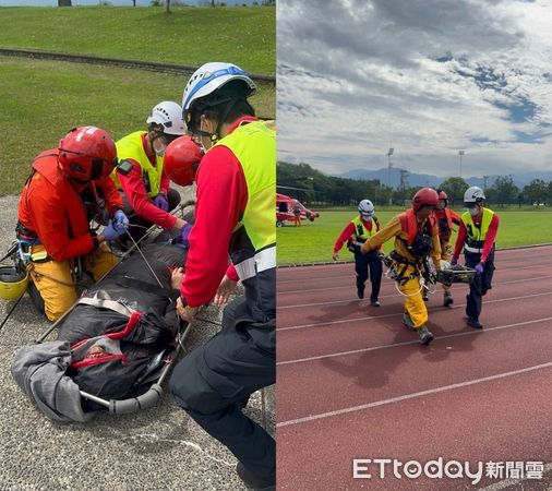 ▲▼墜谷的宜大葉姓男大學生，搶救送醫。（圖／記者游芳男翻攝，下同）