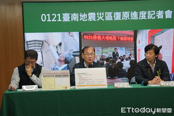 ▲台南市政府3日由副市長葉澤山代表市長黃偉哲主持，宣布於5日在楠西區公所成立「震災復原聯合服務中心」，加速提供災民整合性協助。（圖／記者林東良翻攝，下同）