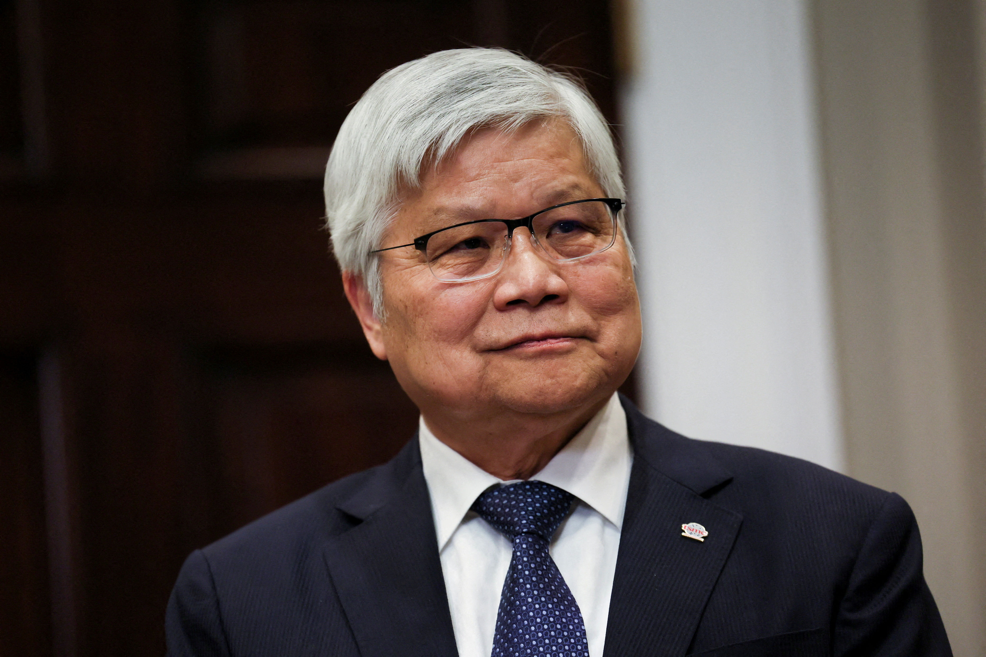 ▲▼美國總統川普與台積電董事長暨總裁魏哲家在白宮宣布加碼投資。（圖／路透）