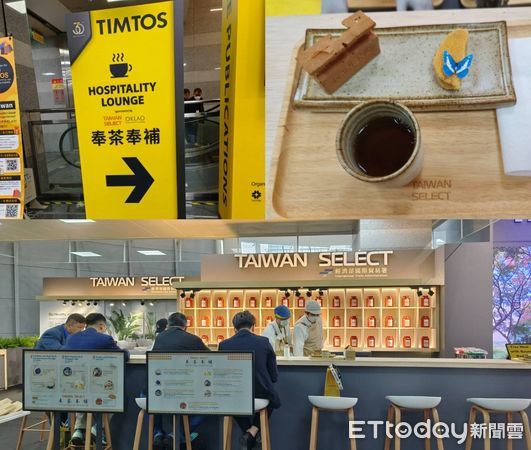 ▲工具展奉茶奉補區提供免費套餐。（圖／記者張佩芬攝）