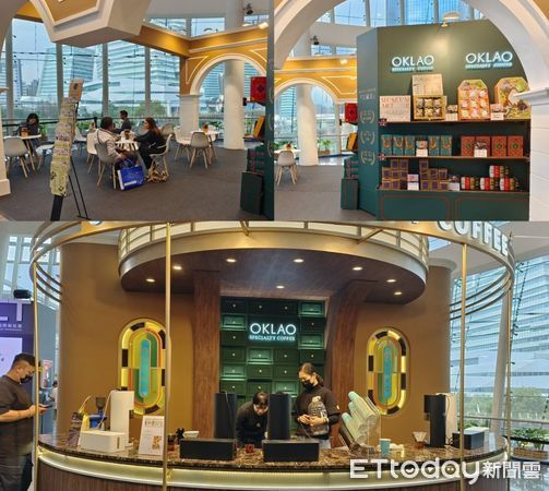 ▲贊助廠商歐克佬精品咖啡以咖啡搭配花生糖，免費供VIP歇腳補充能量。（圖／記者張佩芬攝）