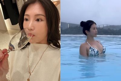 鄭家純自駕環冰島「解放比基尼」洩超兇上圍! 下秒慘摔跌進水中