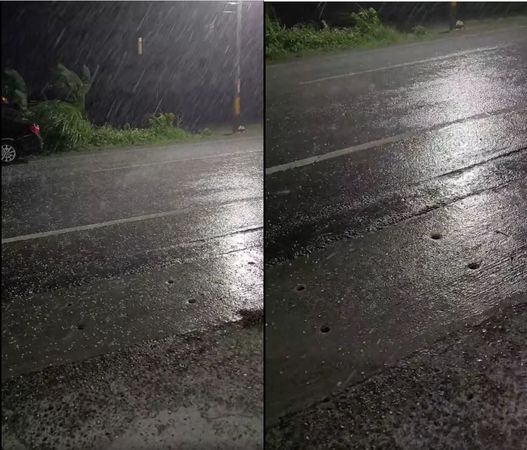 ▲宜蘭礁溪冰雹雷雨連環爆。（圖／許錫奎提供）