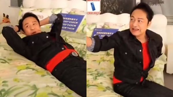 ▲馬景濤轉型直播帶貨…63歲「叫賣床單」近況曝光　昔為瓊瑤劇男主角。（圖／翻攝自小紅書）