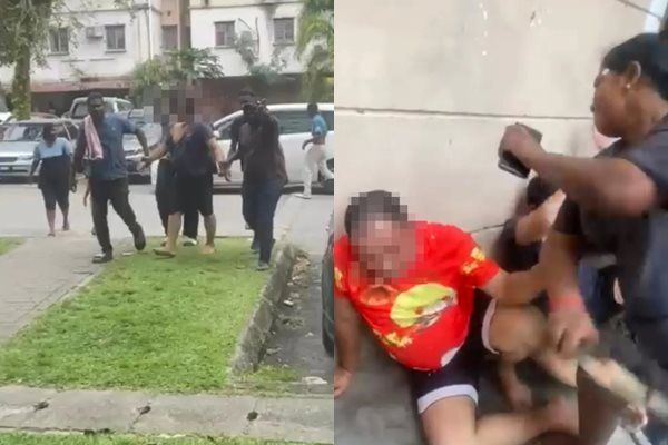 ▲▼2名尼泊爾籍男子在馬來西亞性騷擾印度裔女子後，還追到對方家門口叫囂，最後遭女子家人和鄰居制伏對付。（組圖／翻攝自Facebook）