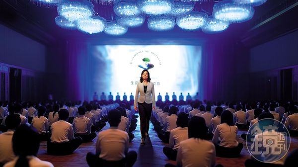 曾經在POP上課的律師鍾宛蓉，成為吹哨者，協助受害者前往警局報案。（AI繪圖Midjourney生成，本刊美術組後製）