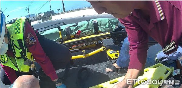 ▲新園消防分隊台27線車禍救護            。（圖／記者陳崑福翻攝）