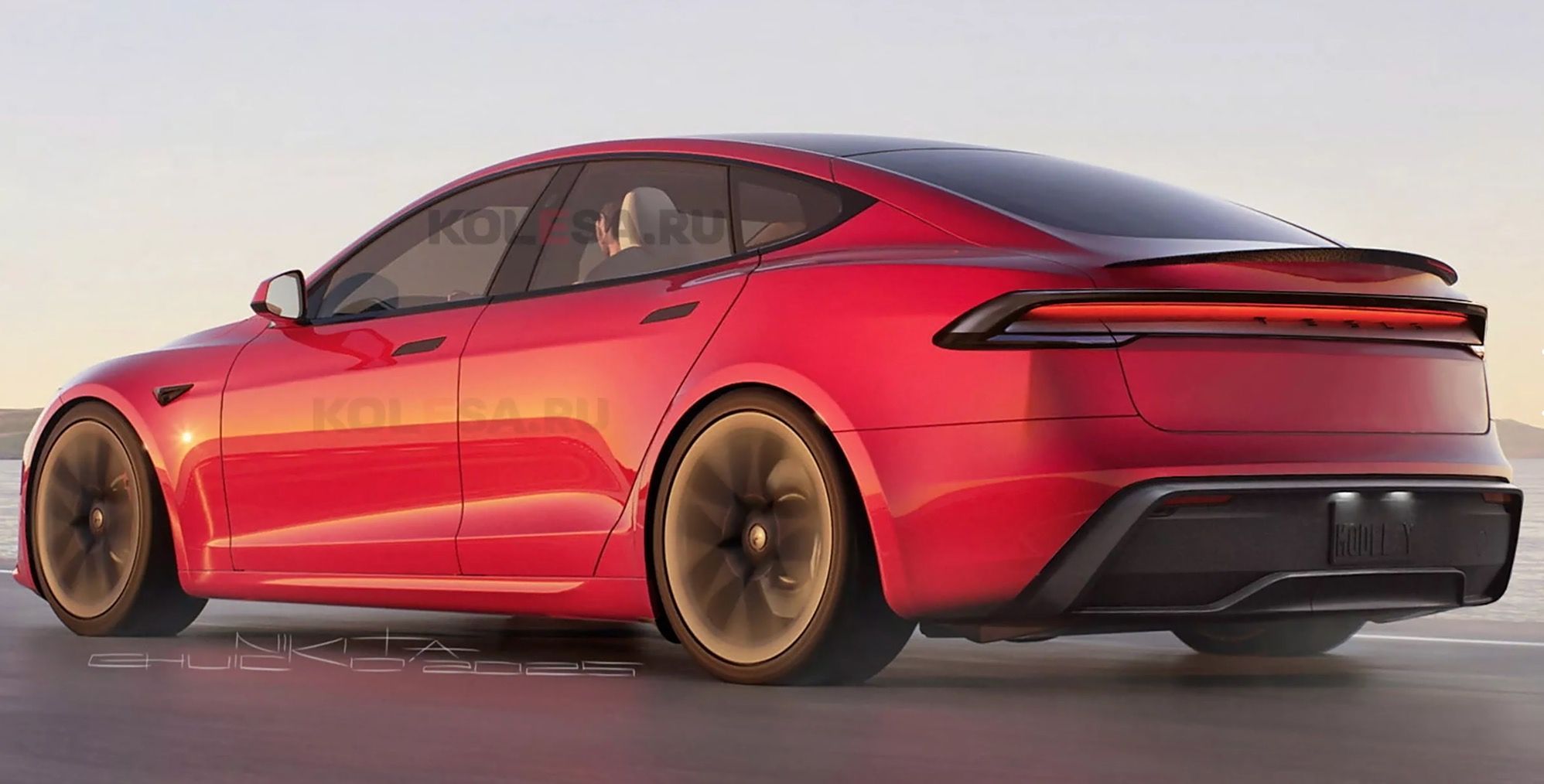 ▲特斯拉小改款Model S正在籌備中，預計今年問世！（預想圖／翻攝自《kolesa.ru》）