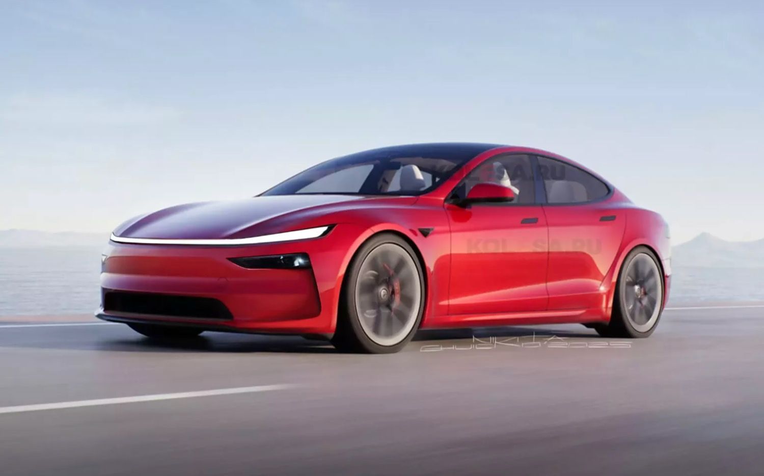 ▲特斯拉小改款Model S正在籌備中，預計今年問世！（預想圖／翻攝自《kolesa.ru》）