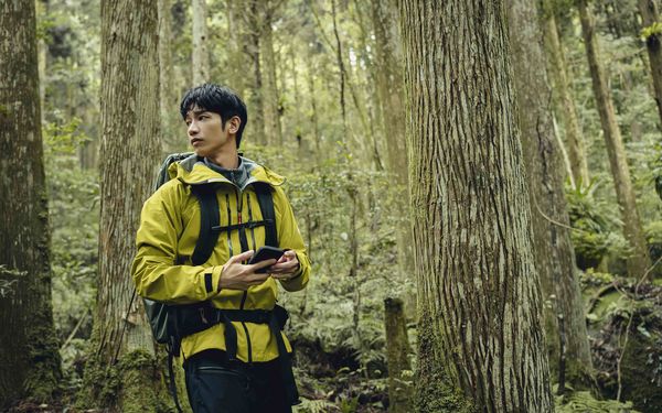 ▲《山忌 黃衣小飛俠》劇照05 故事從劉以豪(左一始)、袁澧林、曹佑寧飾演的登山社好友上山迷路後展開，揭開山林中的恐怖禁忌。（圖／威視電影提供）