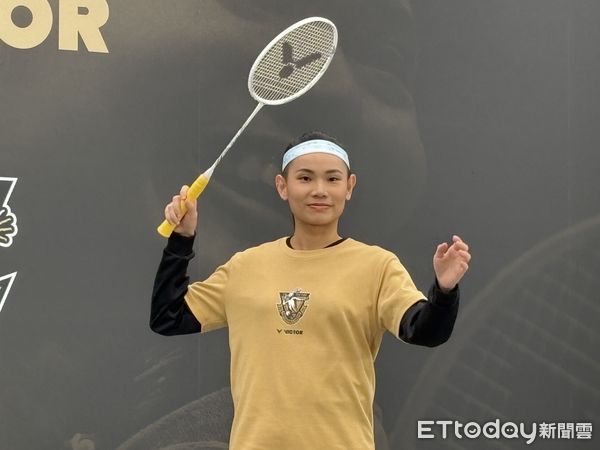 ▲台灣羽球天后戴資穎，6日親自出席個人選手生涯致敬特展記者會。（圖／記者杜奕君攝）