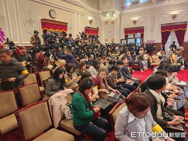 ▲▼總統賴清德偕同台積電董事長魏哲家召開記者會。（圖／記者陳家祥攝）