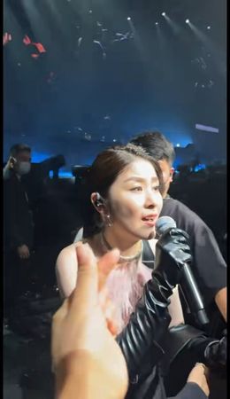 ▲陳慧琳在澳門演唱會上的狀態掀起討論。（圖／翻攝自小紅書、陳慧琳微博）