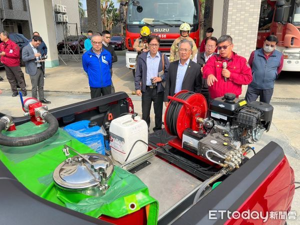 ▲為提升高科技廠房救災應變能力，高雄市消防局7日由局長王志平率隊，至台南市消防局第四大隊進行科技防救災經驗交流。（圖／記者林東良翻攝，下同）