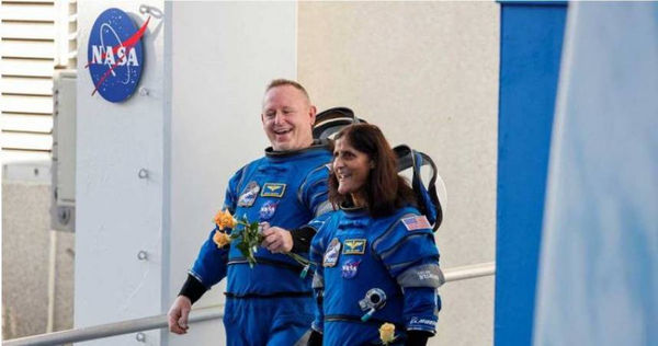 返航時推進器故障，導致為期8天的太空任務被迫延長，2名太空人被迫滯留太空站。（圖／達志／路透社）