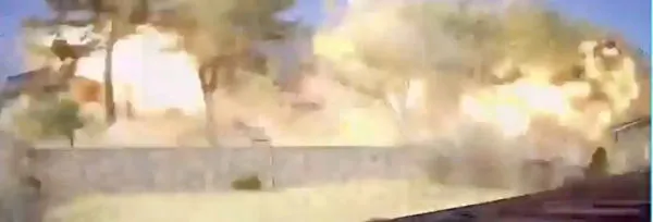 ▲▼ 南韓戰機誤擊民宅。（圖／路透）