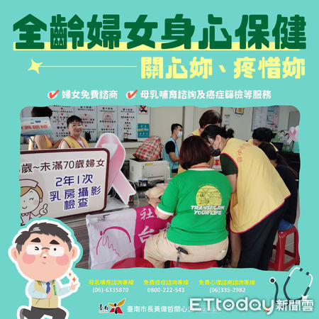 ▲台南市為提升婦女褔利，致力提升婦女權益與生活品質，黃偉哲市長持續推動婦女8大友善政策，期促進婦女身心健康及提升社會地位，打造更友善的婦女發展環境。（圖／記者林東良翻攝，下同）