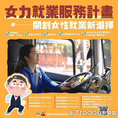 ▲台南市為提升婦女褔利，致力提升婦女權益與生活品質，黃偉哲市長持續推動婦女8大友善政策，期促進婦女身心健康及提升社會地位，打造更友善的婦女發展環境。（圖／記者林東良翻攝，下同）