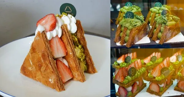 ▲▼山摺山甜點坊，極度優秀草莓開心果千層。（圖／部落客水晶授權提供）