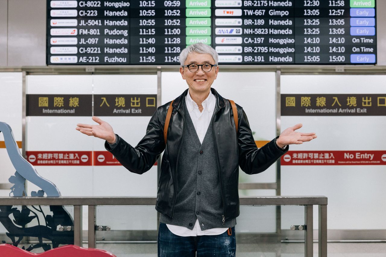 ▲▼松重豐抵台。（圖／采昌國際提供）