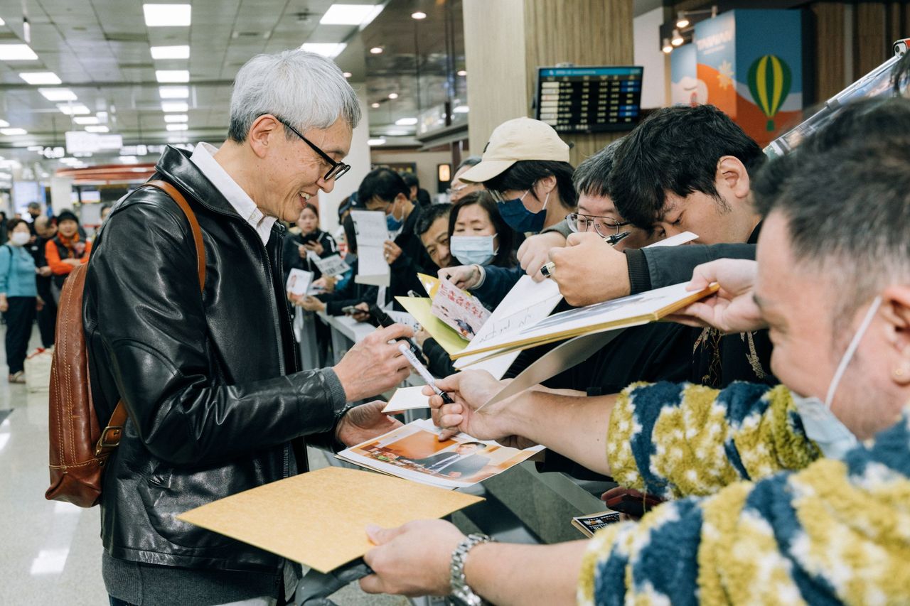 ▲▼松重豐抵台。（圖／采昌國際提供）