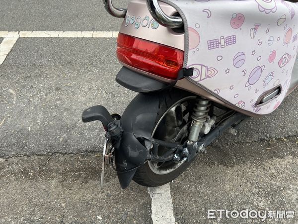 ▲陳姓年輕建商疑似服用安眠藥後，開著保時捷跑車，在頭份市區擦撞6輛汽機車，爆胎後才被查獲，未好未釀人人員傷亡。（圖／記者楊永盛翻攝）