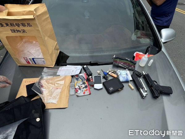 ▲台東警方查獲毒品及槍枝。（圖／記者楊漢聲翻攝）