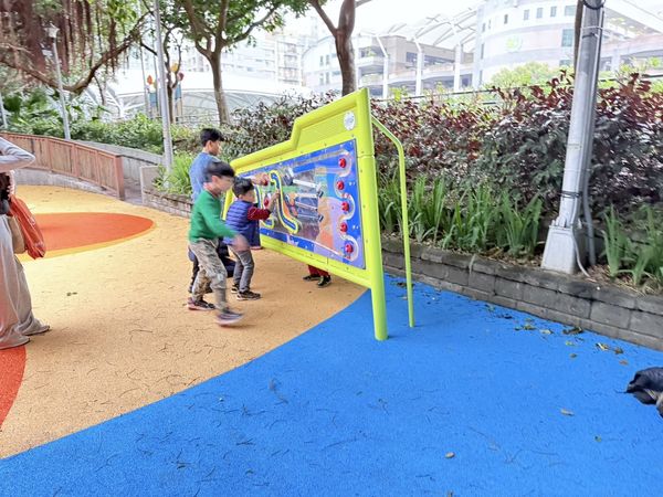 ▲明水公園共融遊戲場迎來新面貌。（圖／公園處提供）