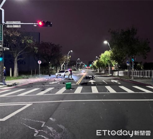 ▲▼ 台中市西屯區黎民路與凱旋路口今(8)日凌晨發生一起死亡車禍            。（圖／記者鄧木卿翻攝）