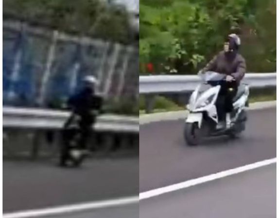 ▲▼國1北向北斗路段有2輛機車誤闖國道。（圖／民眾提供）