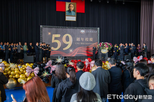 ▲嘉南藥理大學迎來創校59週年，8日上午在該校紹宗體育館舉辦59校慶典禮暨運動會開幕儀式。（圖／記者林東良翻攝，下同）