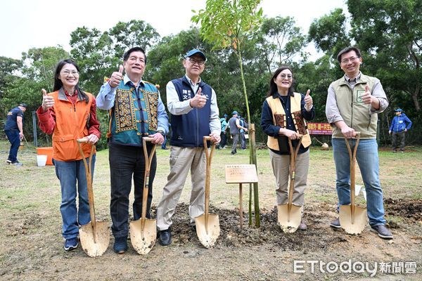 ▲牡丹鄉高士神社「織一片生態綠網 植出屏東美好」植樹活動            。（圖／林業及自然保育署屏東分署提供）