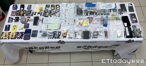 ▲南投警方偵破販毒組織集團。（圖／記者高堂堯翻攝）