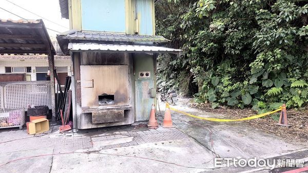 ▲基隆火葬場驚傳自焚 撲滅火勢後是男屍。（圖／記者郭世賢翻攝）