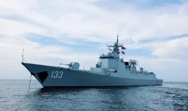 ▲解放軍海軍052D包頭艦（舷號133）。（圖／翻攝微博）