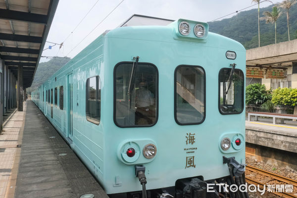▲雄獅旅遊「海風號」觀光列車夏季路線4月12日首航，行駛於南港至宜蘭段，沿途欣賞龜山島和太平洋風光,海風號。（圖／記者彭懷玉攝）
