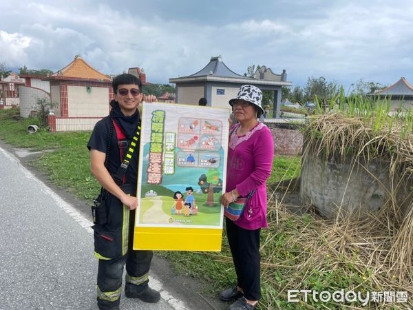 ▲▼清明時節，消防局全體警戒，防範因燃燒冥紙引發火災。（圖／消防局提供，下同）