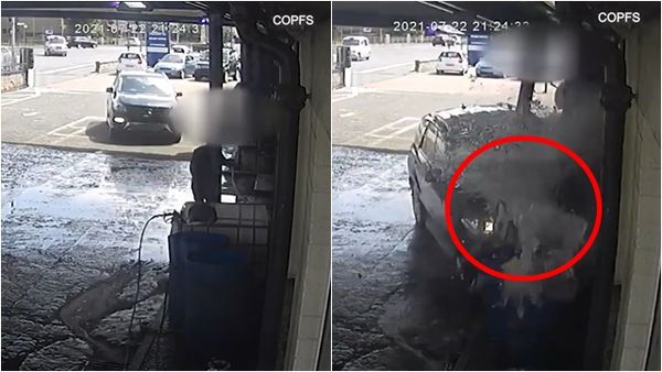 ▲▼為了「1個女人」吵翻！老爸開車衝撞親生兒　驚悚畫面曝光。（圖／翻攝COPFS）