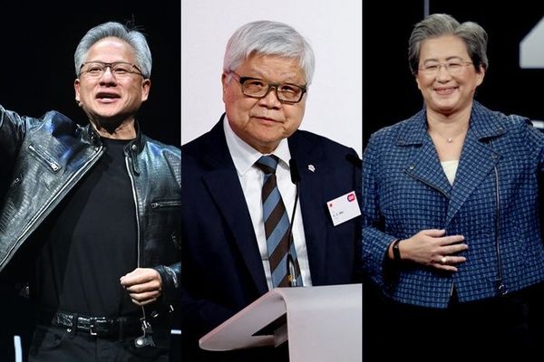 ▲▼ 黃仁勳蟬聯《時代雜誌》AI百大人物！　蘇姿丰、魏哲家也上榜。（圖／合成）