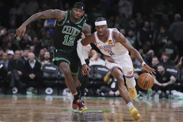 ▲▼雷霆一哥吉爾吉斯-亞歷山大、塞爾提克布朗     。（圖／達志影像／美聯社）