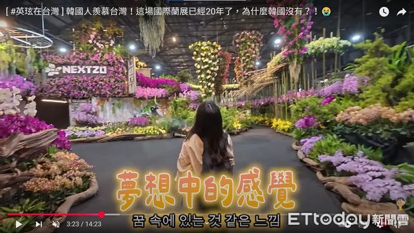 ▲2025亞太蘭花會議暨台灣國際蘭展在台南後壁區展出，韓國超人氣Youtuber英玹6個必看亮點，帶大家觀看蘭展。（圖／記者林東良翻攝，下同）