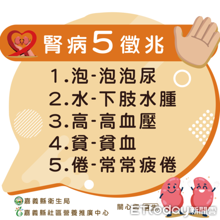 ▲▼   衛生局響應世界腎臟病日，推「護腎456 」運動掌握健康  。（圖／嘉義縣政府提供）