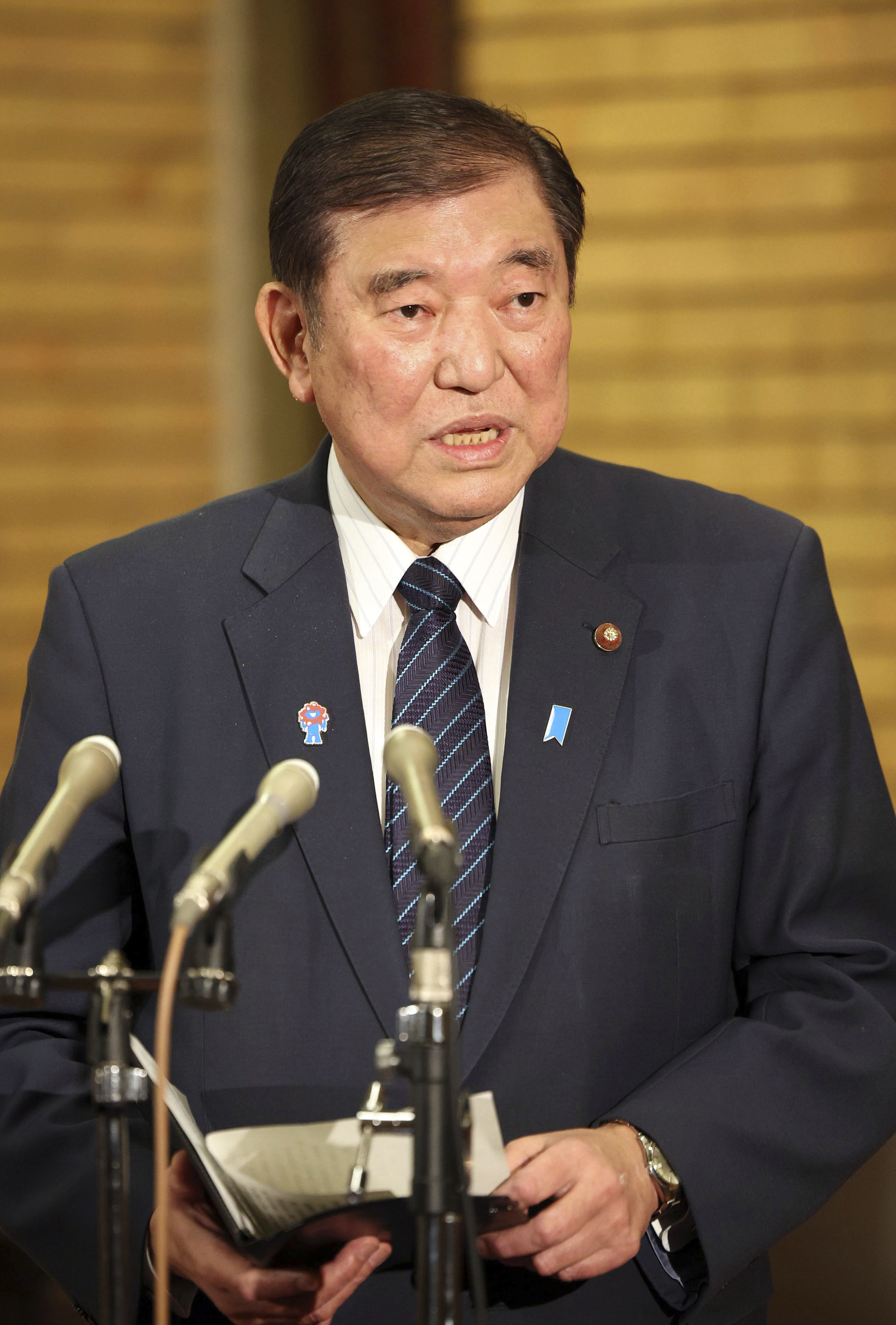 ▲▼石破茂解釋發放10算日元商品券一事。（圖／達志影像／美聯社）