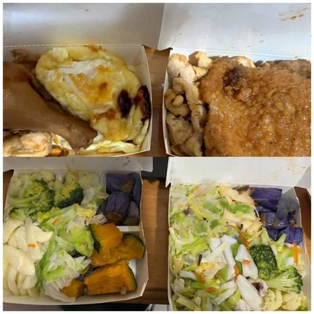 ▲民眾到鹿港某間自助餐店買便當10道菜900元。（圖／民眾提供）