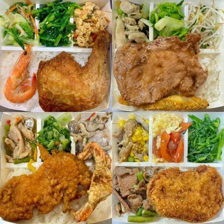 ▲陳隨意po出自家團膳便當4個300元，高CP值引發討論。（圖／翻攝自陳隨意臉書）