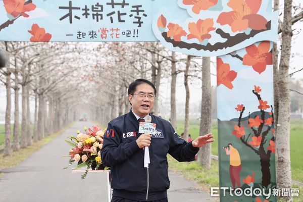 ▲白河木棉花季開幕，市長黃偉哲、市議員王宣貿，一同邀請大家來台南賞花、喝咖啡，見證這場美麗的花季盛會。（圖／記者林東良翻攝，下同）